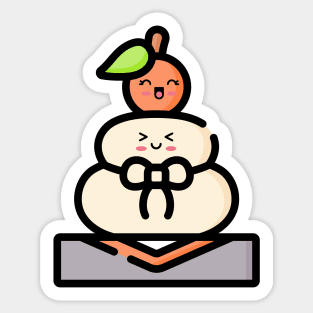 Cute Kawaii Kagami Mochi Sticker